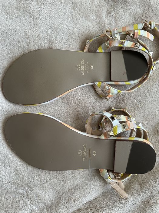 Valentino rockstud caged flat sandals