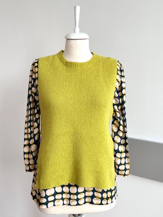 Нов интересен изрязан топ плетиво Zara и страхотна туника на точки С/М