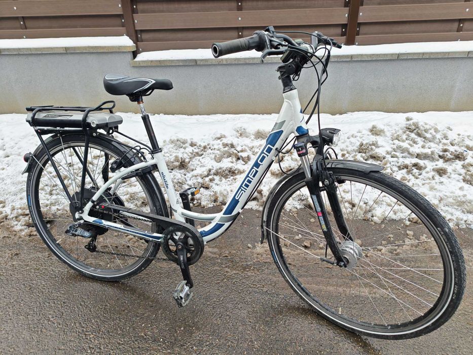 Bicicleta electrica Simplon frane hidraulice cadru aluminiu suspensie