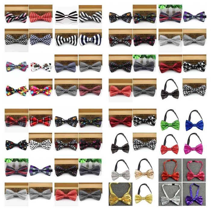 Галстук-бабочка для мужчин и женщин. С принтом и однотонн. Разм. 12х 6