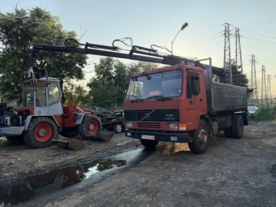 Volvo fl10 самосвал и кран