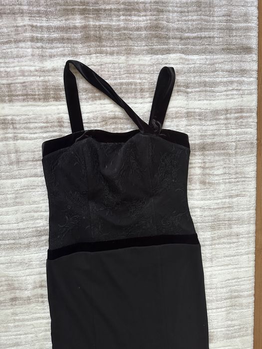 Официална дълга черна рокля