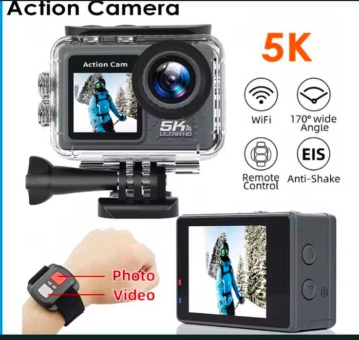 Action Camera 5k cu toate accesoriile posibile similar GoPro
