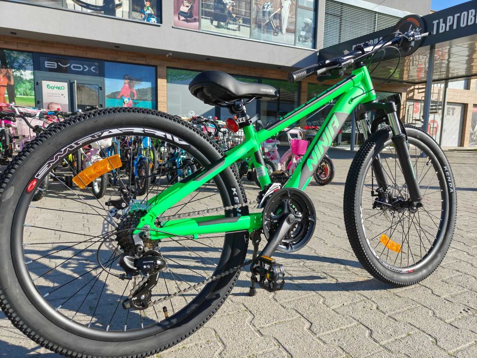 BG Алуминиев велосипед 24" NINJA зелен