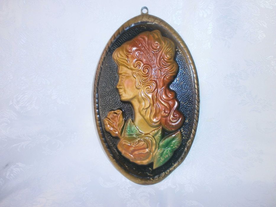 Стара  Месингова Декоративна Картина , Пано