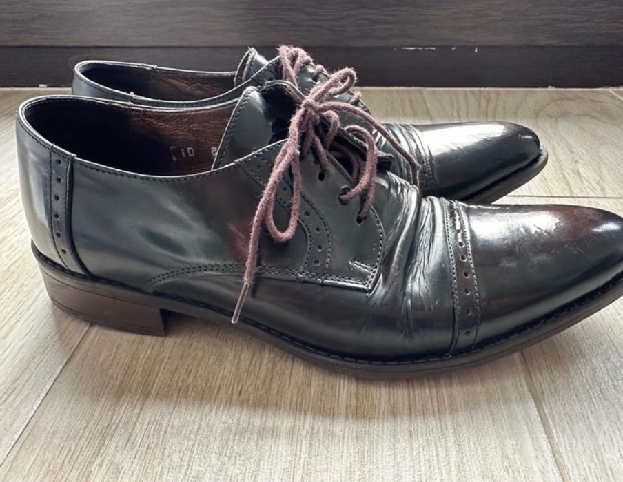 Pantofi de piele maro Marelbo