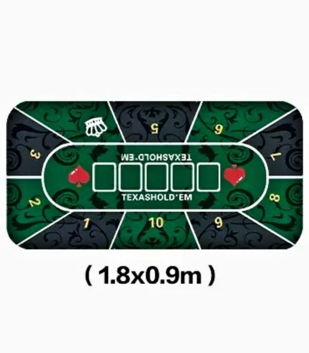Коврик сукно для покера 180*90 см прорезиненное