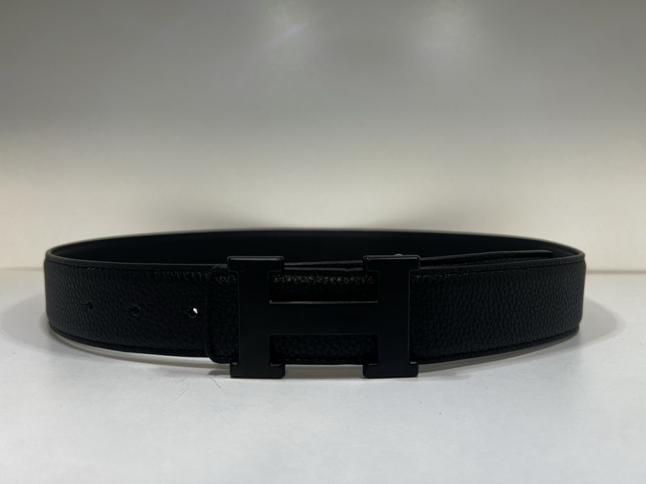 Curea Hermes full black piele naturala