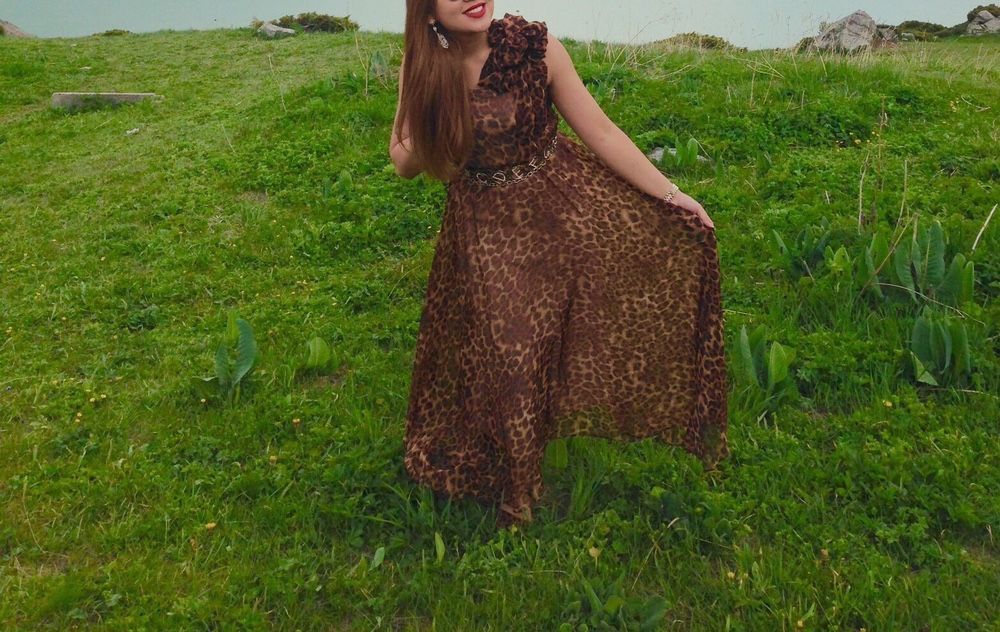 Леопардовое платье