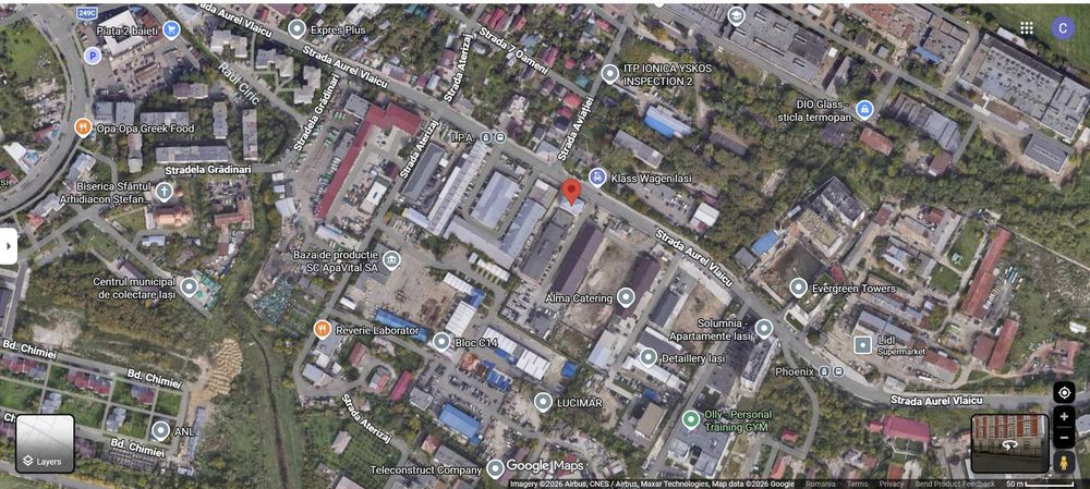 Teren/Spatiu comercial tip Truck Food de inchiriat - intersectie Trei Fantani x Sos Iasi-Tomesti / strada Aurel Vlaicu 78