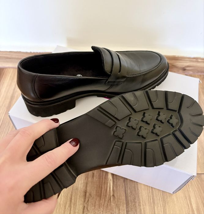 Loaferi dama  - piele, marime 38