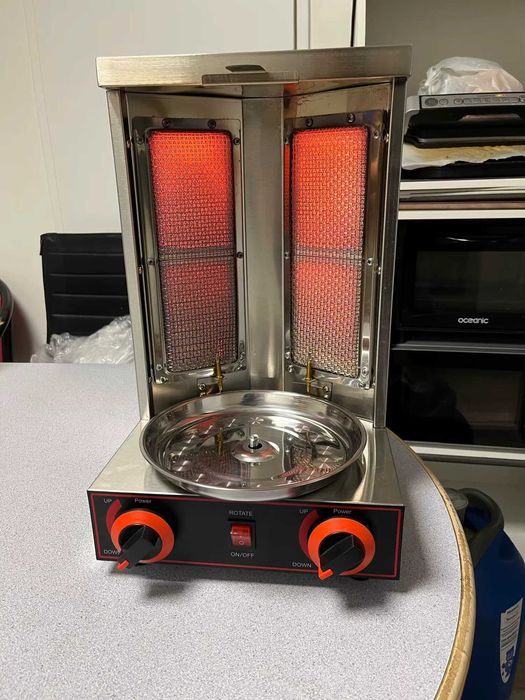 Masina de kebab shaorma shaworma gyros cu motor pe gaz gpl