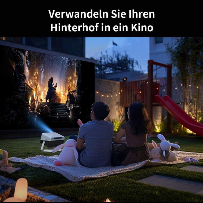 H10 500lum Интелигентен преносим проектор 5G WIFI LED видео Full HD