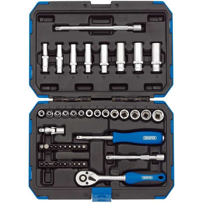 DRAPER-set chei tubulare metrice acționare pătrată de 1/4",sigilat