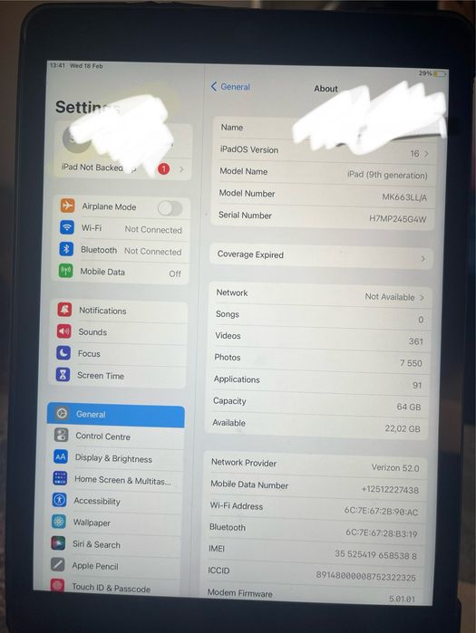 Apple iPad 9th generation 64 GB