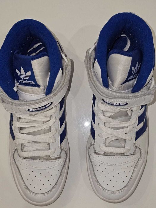 Кроссовки adidas синие mid forum