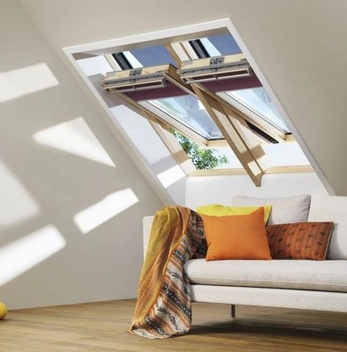 Мансарда ойна. Велюкс ва Версо фирма махсулоти.  Глухой типдаги ойна