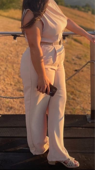 Salopeta crem curea inclusa ZARA - marimea XL