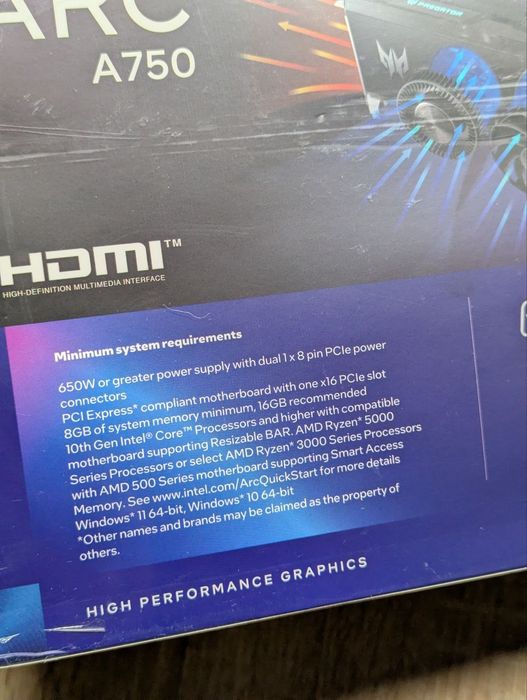 Acer PREDATOR BiFrost Intel Arc A750 8GB OC