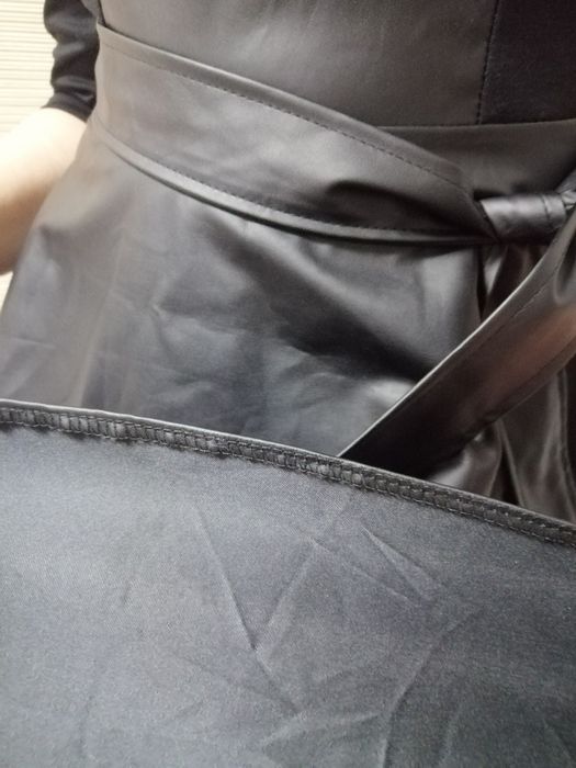 Платье коженное чёрное