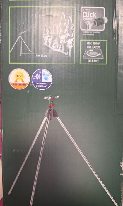 Количка за маркуч на Парксайд дигитален водомер и таймер за поливане