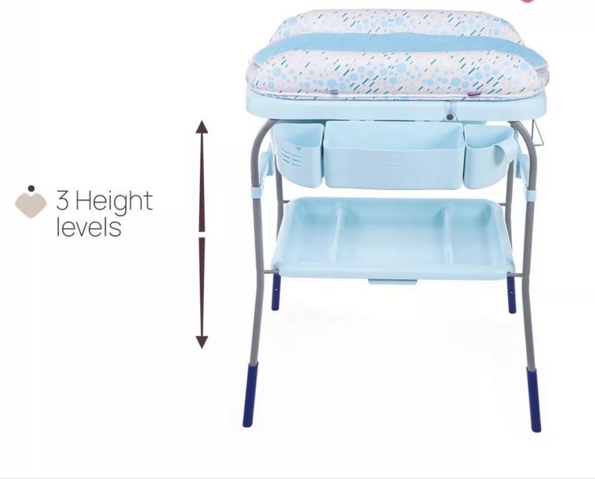 Cadita cu masa de infasat Chicco, Ocean, 0luni+