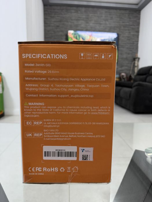 Aspirator vertical Bulelink Zenith G10 580W / 48000 PA • NOU / SIGILAT