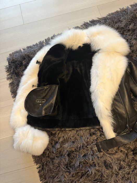 Cojoc din piele cu blana naturala