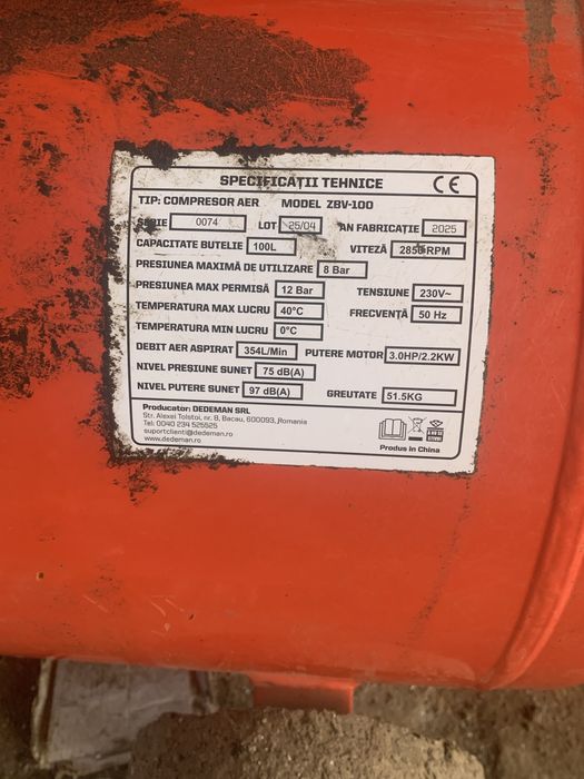 Masina de dejantat Si un Compresor