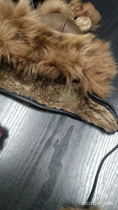 Шапка за дете от агнешка кожа. 2-5 години