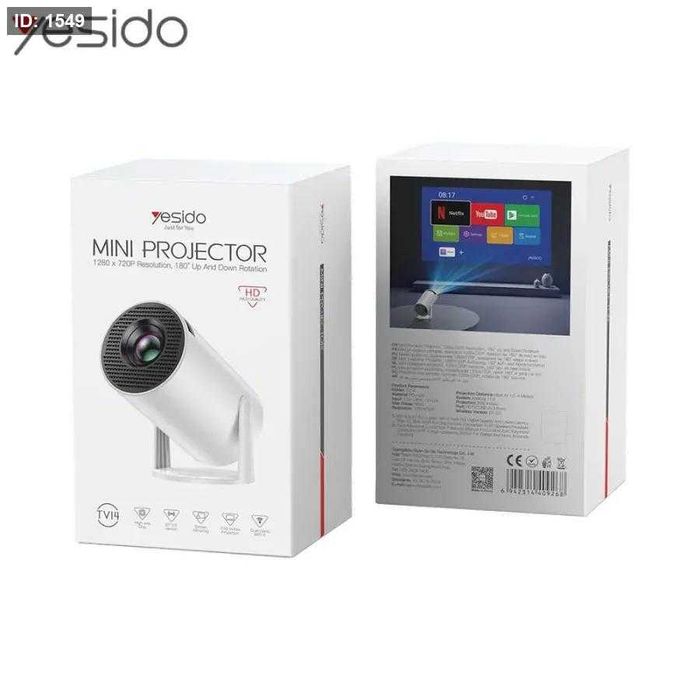 Мини проектор Yesido TV14 — 1280×720P Wi-Fi. Есть доставка