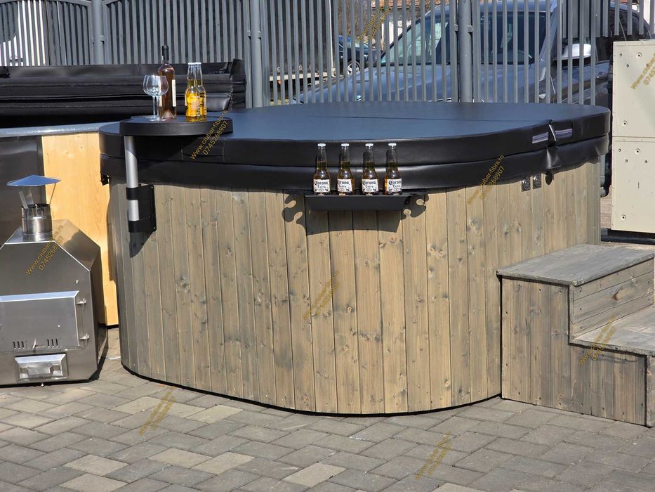 Ciubar premium patrat jacuzzi Hidromasaj Aeromasaj bec led