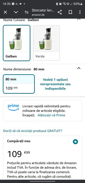 Storcator lent Aobosi cu functie inversa, storcator electric cu deschi