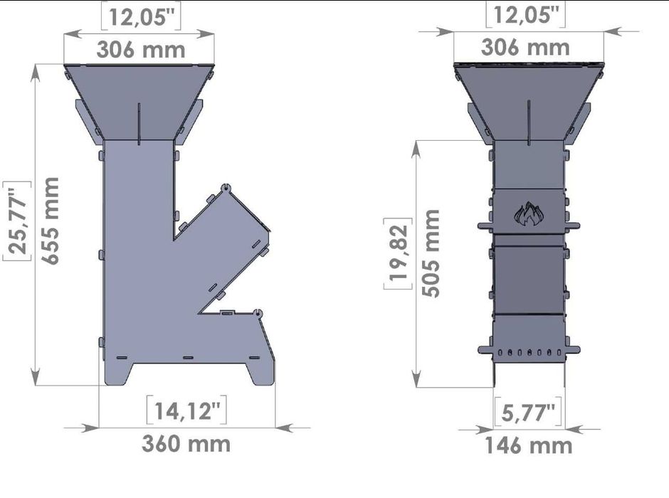 Sobă Rocket Stove 2-în-1!