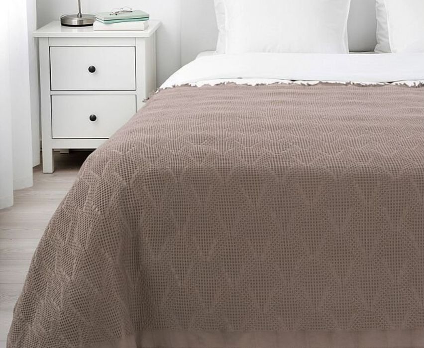 Новые пледы вафельный ромб 100%хб