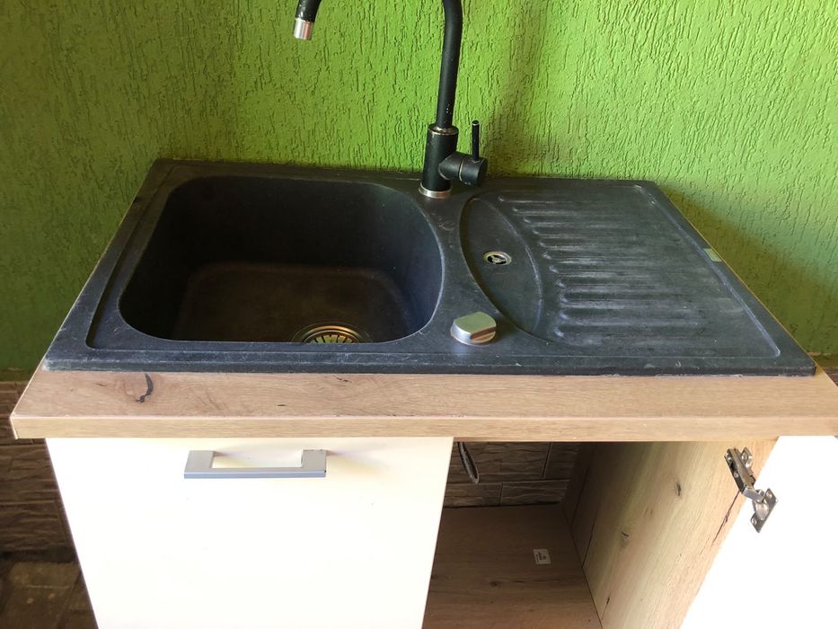 Masca chiuvetă bucătărie cu chiuvetă și baterie incluse