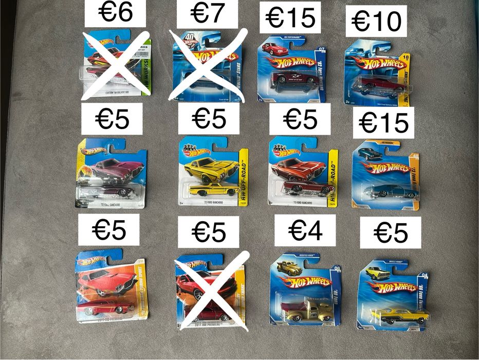 Hot Wheels колички - различни mainline/мейнлайн модели преди 2014
