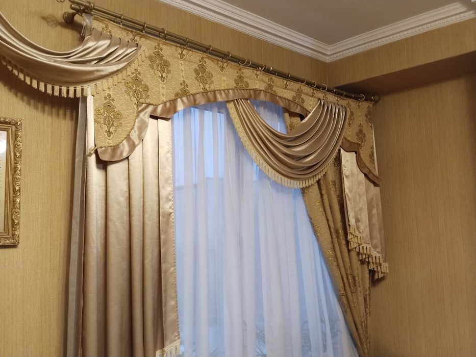 Шторы и тюль разные