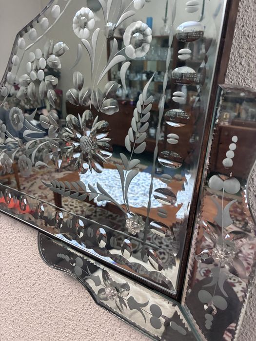 Oglinda Venetiana Impunatoare - Piesa Vintage - elemente detaliate
