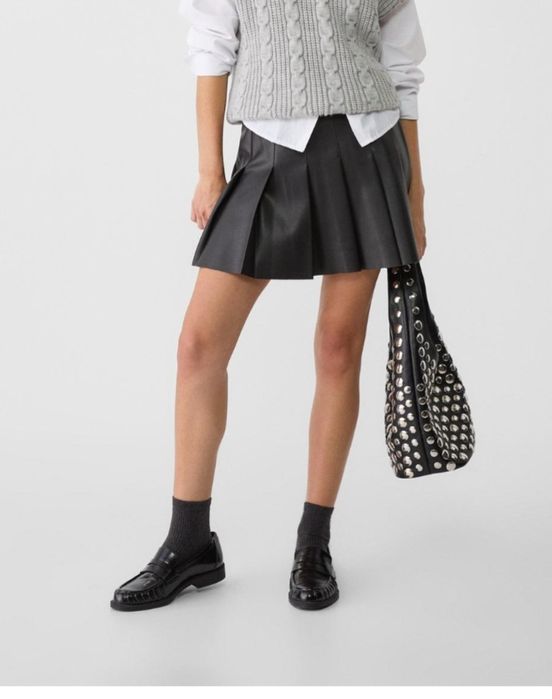 Кожена пола stradivarius