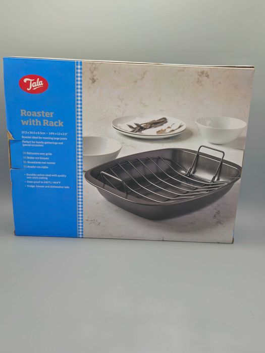 Тава за печене с метална решетка, голям размер, незалепващо покритие