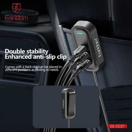 5в1 Автомобилно Зарядно с Удължител за Задни Седалки 30W + QC 3.0