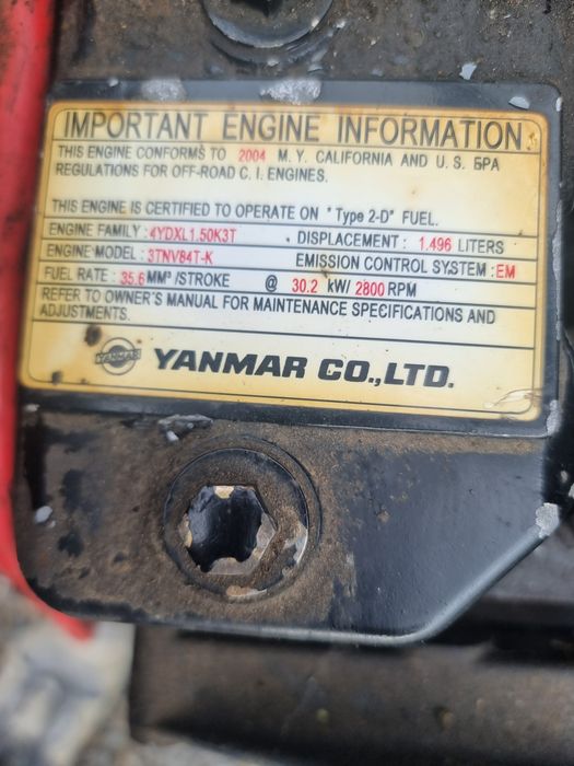 Motor Yanmar TNV-84 miniexcavator