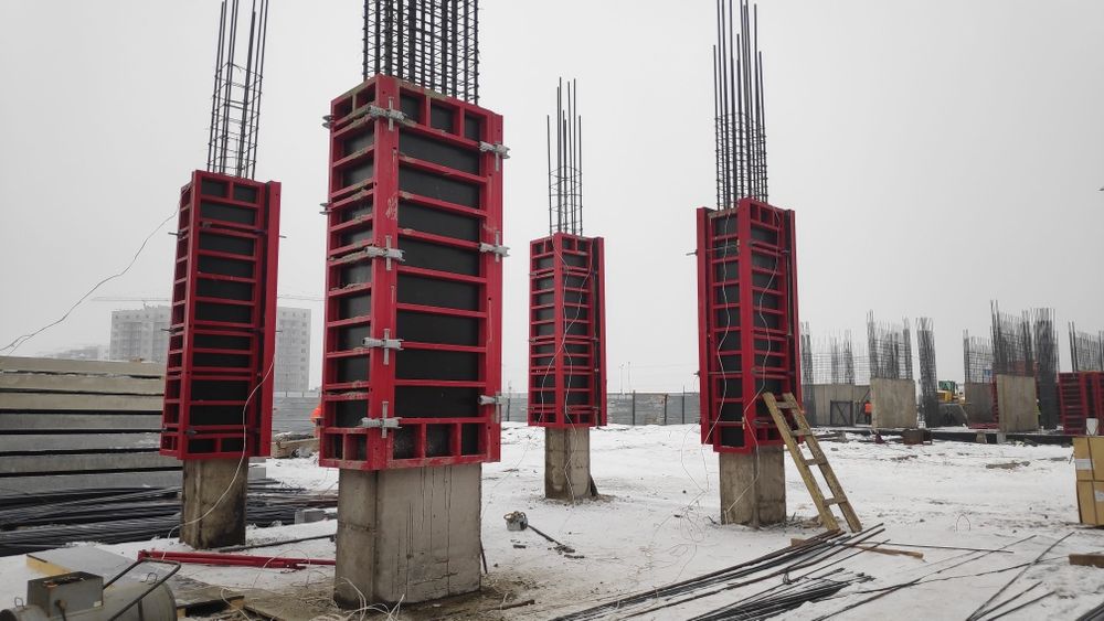 Опалубка стен, колонн, перекрытий