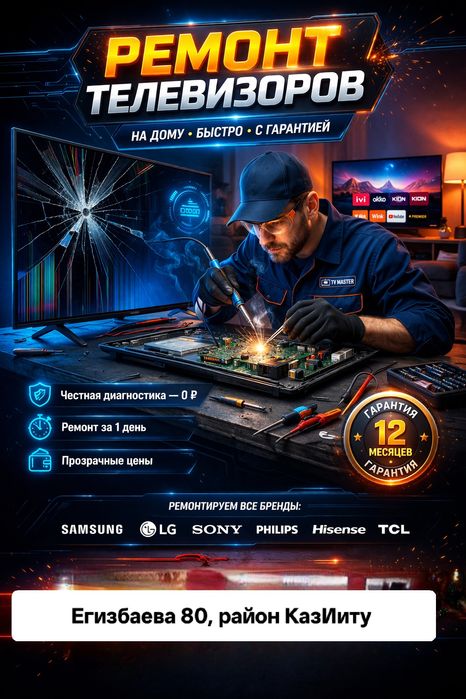 Ремонт телевизоров, Уральск