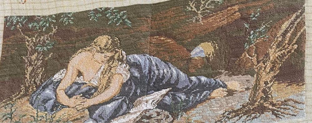 Goblen tablou fata cu carte