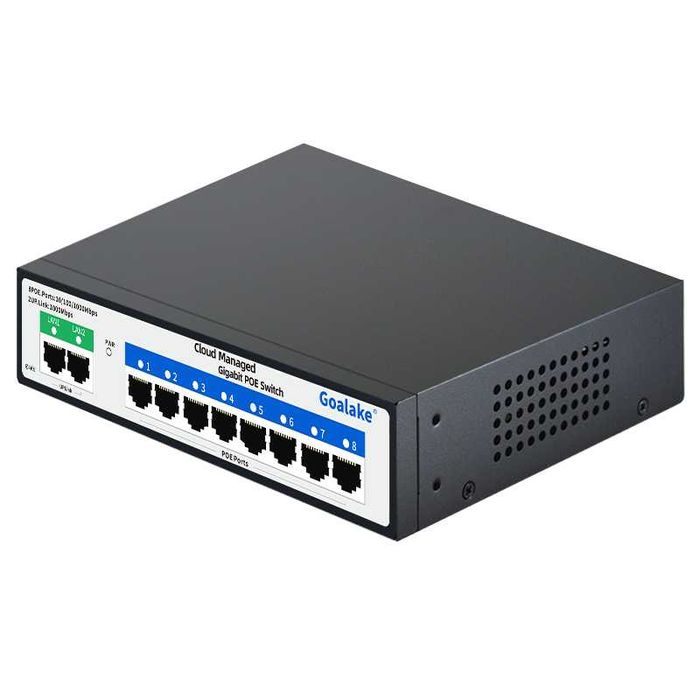 Чисто нов запечатан GOALAKE GPS208 суич Гигабитов POE комутатор ...