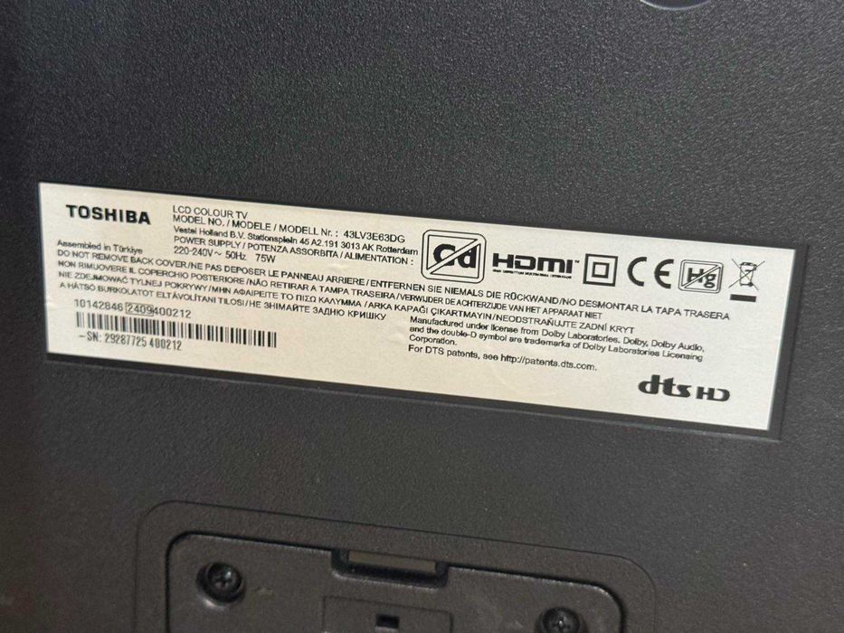 Toshiba 43LV3E63DG Led Smart TV