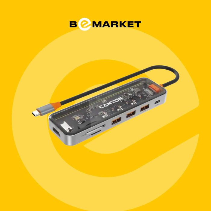 USB разветвитель Canyon DS-13 7in1 4k USB-C
