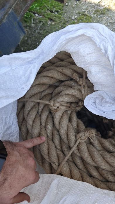 Канат джутовый, дм 20мм,16мм,10мм  для декора и творчес